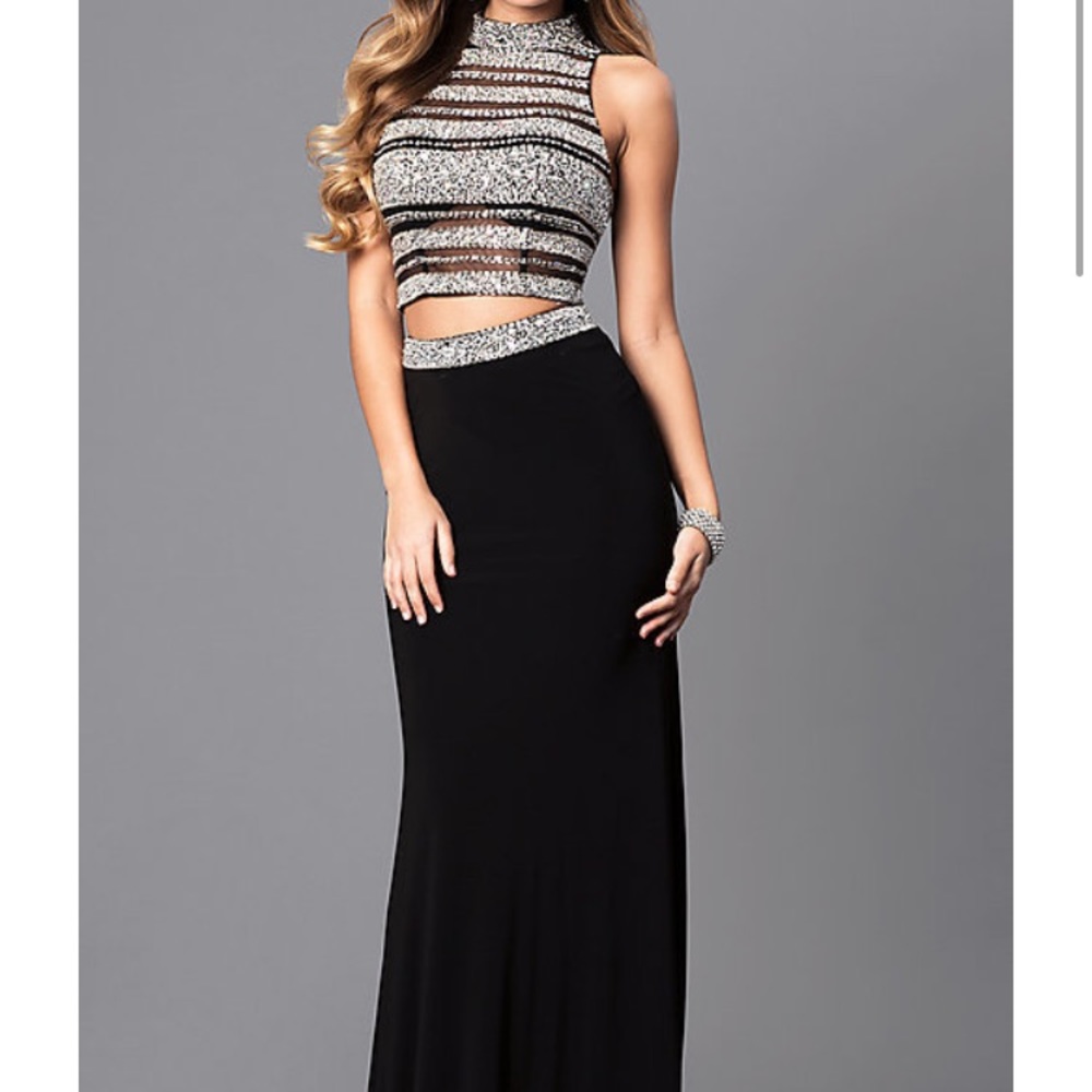JVN By Jovani Beaded Two Piece Prom Formal Dress